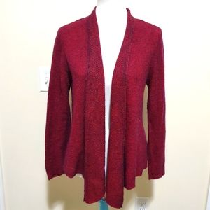 Eileen Fisher M Cardigan Sweater Maroon